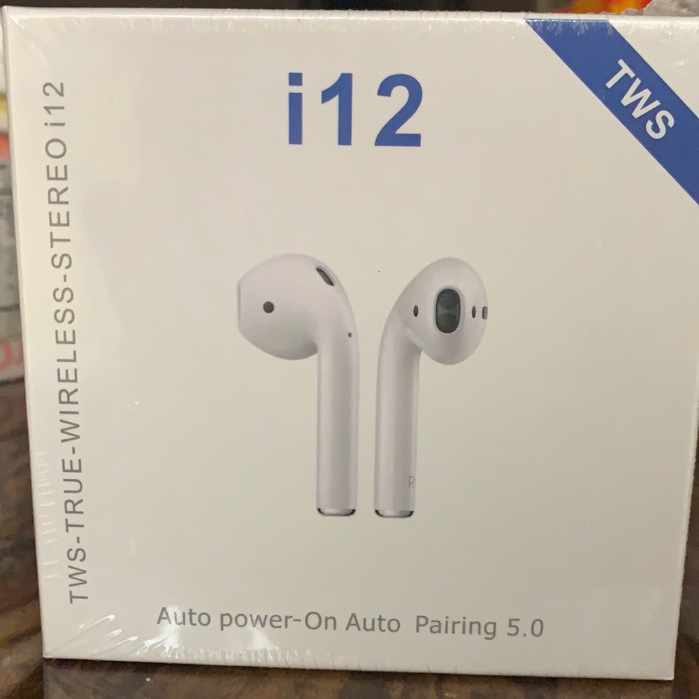 i12 earphones headphones wireless stereo new